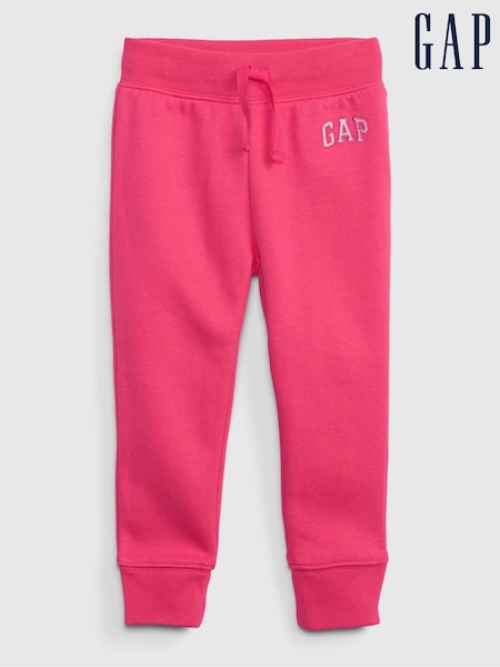 Roz - Gap Logo Fleece-Lined Pantaloni sport (Nou-născuți5yrs) (Q13389) | 112 LEI