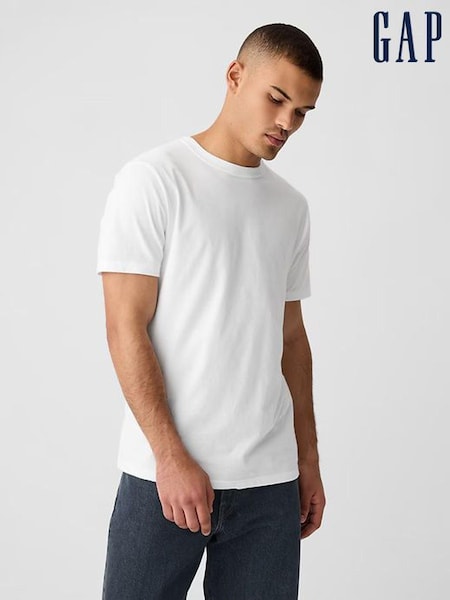 Gap White Short Sleeve Everyday 100% Cotton Crew Neck T-Shirt (Q14064) | €16