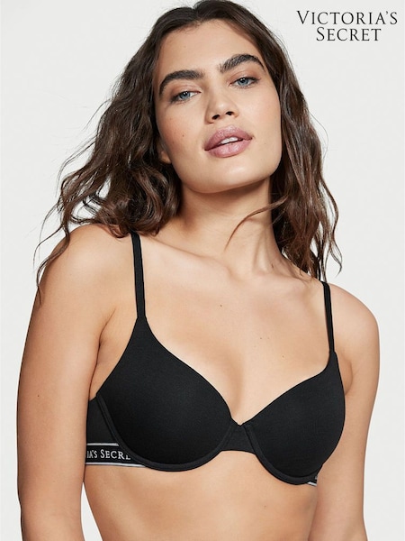 Victoria's Secret Black Print Logo Demi Lightly Lined Bra (Q15064) | €40