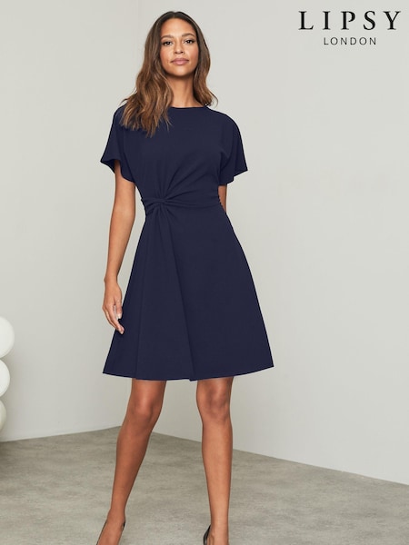 Lipsy Twist Side Shorts Sleeve Mini Skater Dress (Q16303) | 12 €