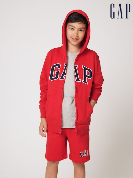 Gap Red Logo Zip Up Hoodie (4-13yrs) (Q16560) | €29