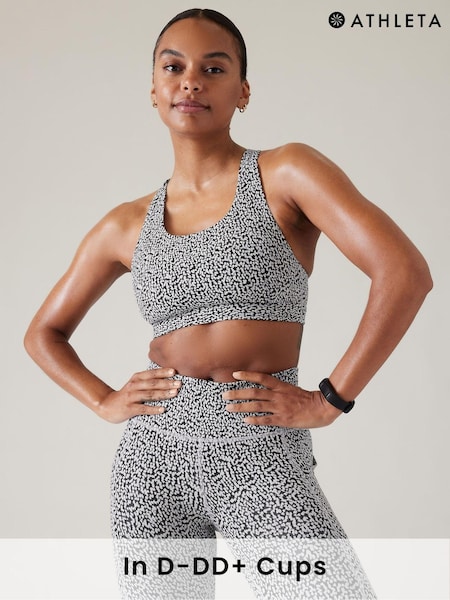Athleta Black/White D-DD Cup Ultimate Medium Impact Sports Bra (Q18385) | €25