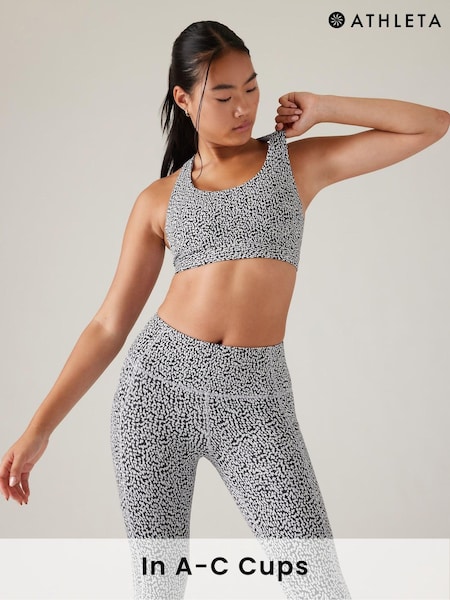 Athleta Black/White A-C Cup Ultimate Medium Impact Sports Bra (Q18394) | €25
