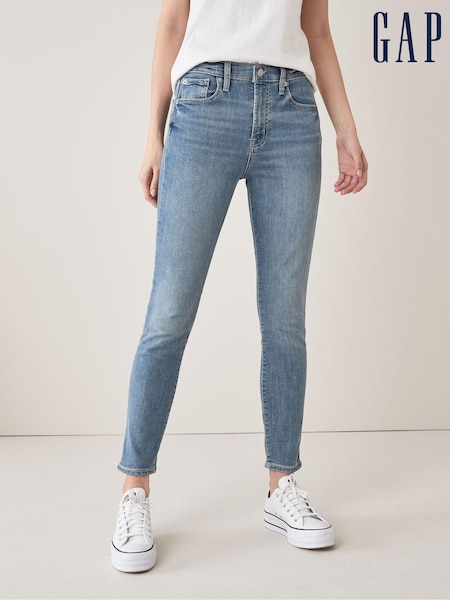 Светлый индиго - Gap High Waisted Stretch True Skinny Jeans (Q18563) | €59