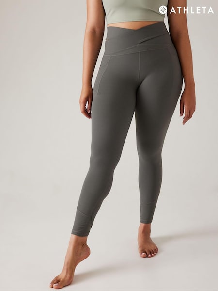 Athleta Grey Salutation Stash Wrap Leggings (Q18575) | €29