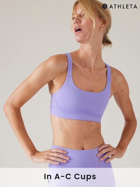 Athleta Purple Train Free Medium Impact Sports Bra (Q18791) | €36