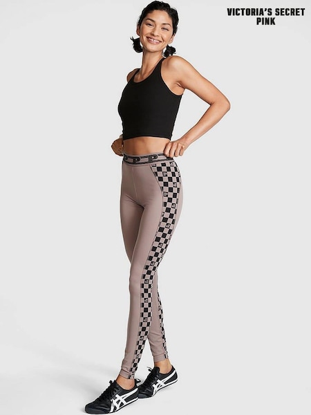 Victoria's Secret PINK Checkered Brown Ultimate High Waist Legging (Q19712) | €26