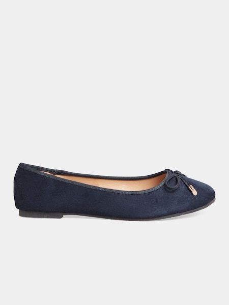 Long Tall Sally Wide-Fit Ballerina Faux Suedette Pumps (Q20401) | € 11