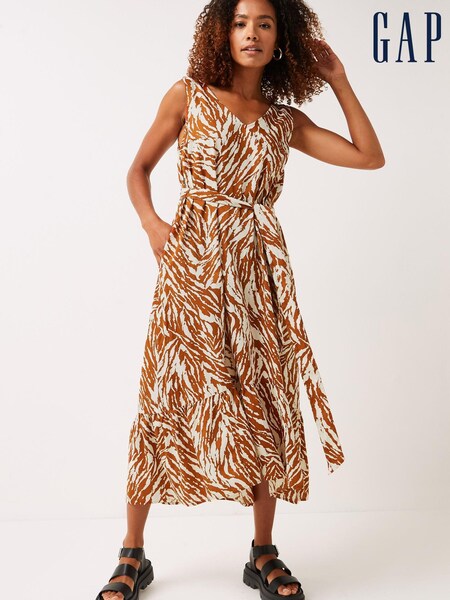 Gap Brown V-Neck Maxi Dress (Q21012) | €15