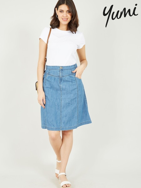Yumi Blue A-Line Denim Skirt (Q21377) | €30