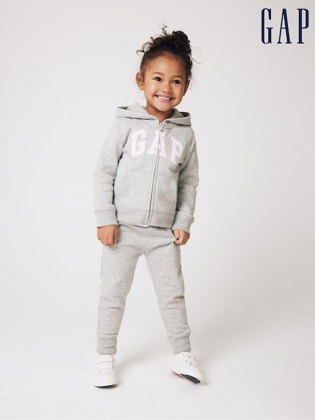 Gri deschis - Gap Logo Fleece-Lined Pantaloni sport (Nou-născuți5yrs) (Q21607) | 112 LEI