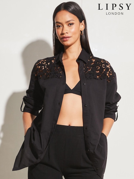 Lipsy Broderie Trim Beach Shirt (Q22258) | 11 €
