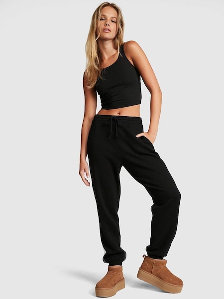 Victoria's Secret PINK Pure Black Fleece Cuffed Jogger (Q22664) | €25