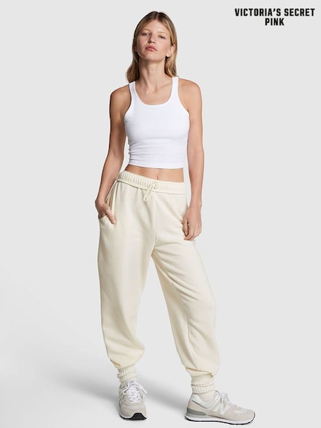 Victoria's Secret PINK Creamer Beige Fleece Cuffed Jogger (Q22679) | €22