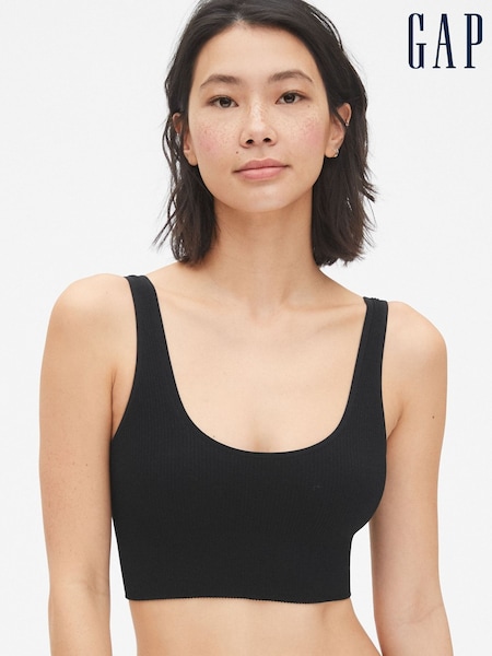 Черный - Gap Seamless Ribbed Bralette (Q23114) | €26