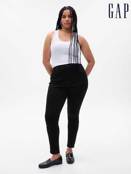 Gap Black High Waisted Classic Stretch True Skinny Jeans (Q25518) | €72