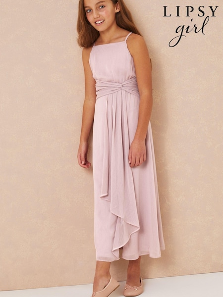 Lipsy Pink Strap Maxi Occasion Dress (From 7-16yrs) (Q27571) | €26 - €30