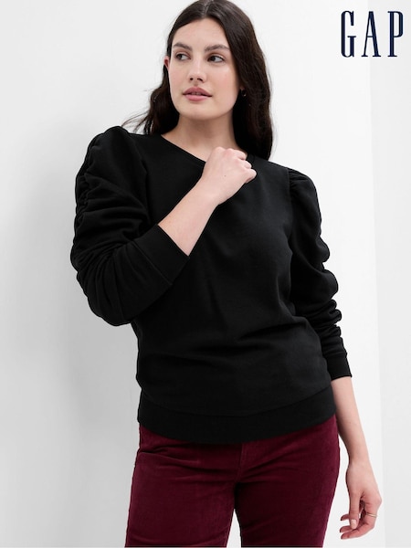 Gap Black Puff Sleeve Crew Neck Sweatshirt (Q29676) | €13.50