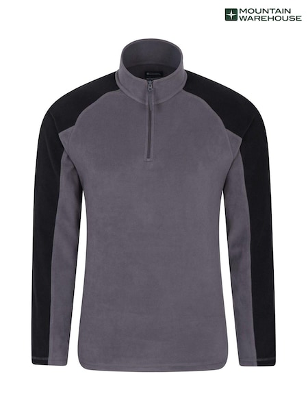 Mountain Warehouse Grey Ashbourne Half-Zip Fleece - Mens (Q29791) | €16