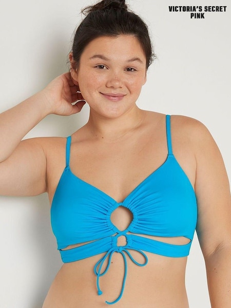 Victoria's Secret PINK Bright Marine Blue Cutout Bikini Top (Q30516) | €22.50