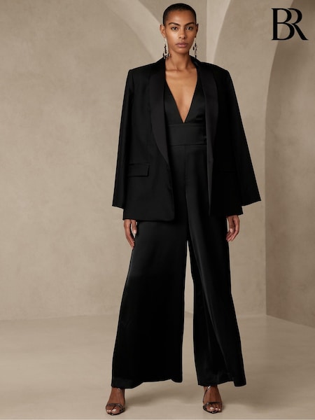 Banana Republic Black Livia Halter Neck Jumpsuit (Q30772) | €111