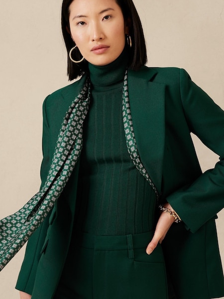 Banana Republic Green Lucci Merino Turtleneck Jumper (Q30786) | €48