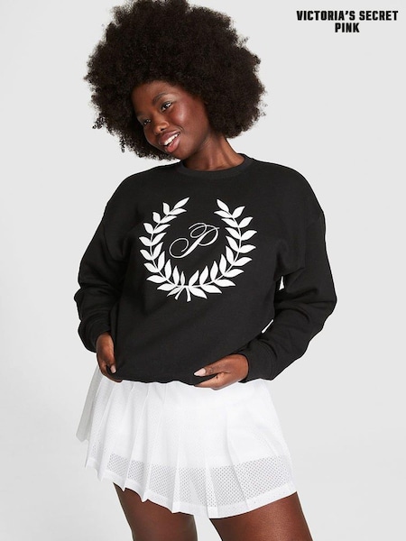 Victoria's Secret PINK Pure Black Fleece Sweatshirt (Q31197) | €22