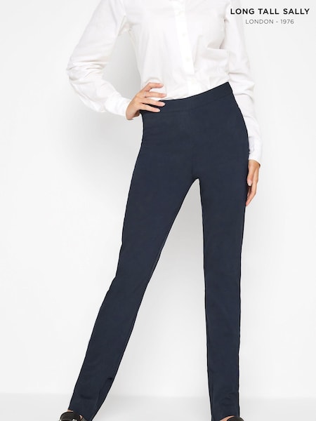Long Tall Sally Blue Bi-Stretch Straight Leg Trouser (Q31327) | €22.50