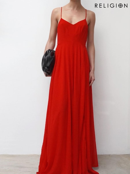 Religion Red Infamous Olsen Full Layer Maxi Dress (Q33764) | €19.50 - €57