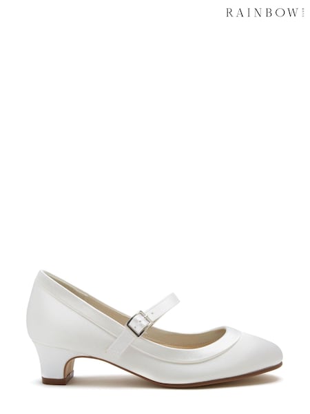 Rainbow Club White Maisie Satin Bridesmaid  Shoes - Kids (Q34047) | €20