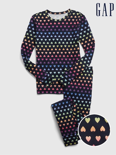 Gap Blue Graphic Heart Print Long Sleeve Pyjamas (Q34184) | €22.50