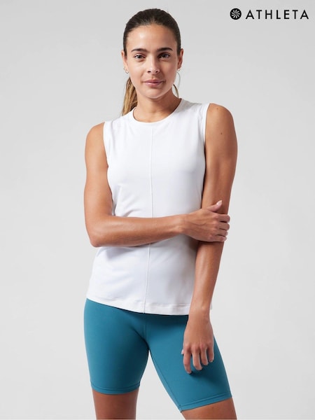 Athleta White High Neck UPF Mesh Tank (Q34533) | €20.50