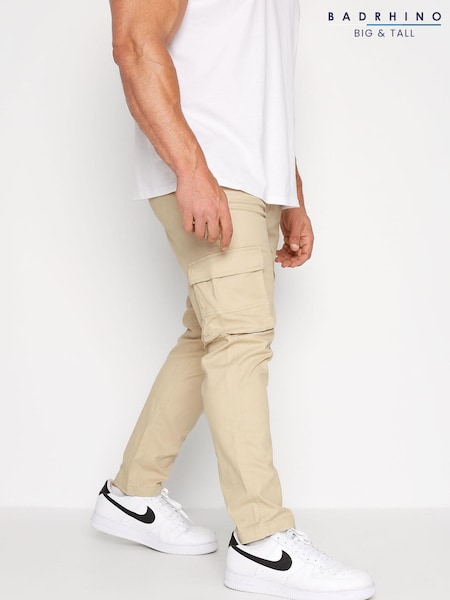 Кремовый - BadRhino Big & Tall Stretch Cargo Trousers (Q34850) | €20