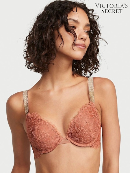 Victoria's Secret Chemise Nude Lace Shine Strap Push Up Bra (Q35051) | €33