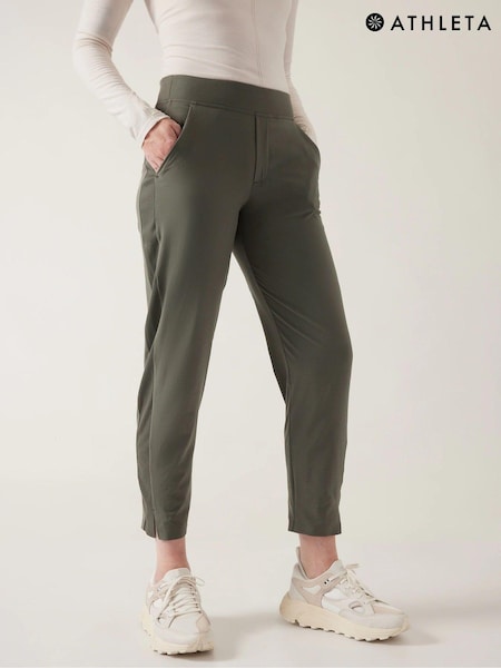 Athleta Green Brooklyn Mid Rise Featherweight Ankle Trousers (Q36149) | €40