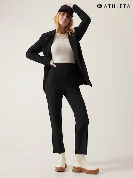 Athleta Black Endless Mid Rise Taper Trousers (Q36275) | €106