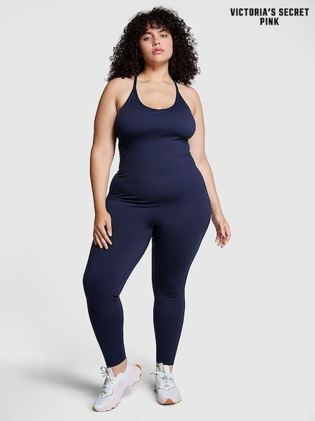 Victoria's Secret PINK Midnight Navy Blue Workout Jumpsuit (Q36877) | €22.50