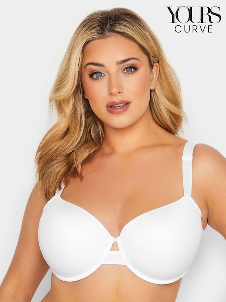 Biały - Yours Curve Comfort T-Shirt Bra (Q37531) | 60 zł