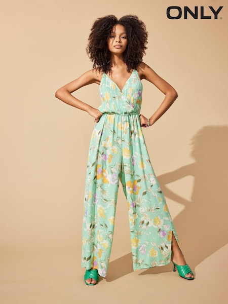 ONLY Floral Print Split Front Jumpsuit (Q38323) | €14