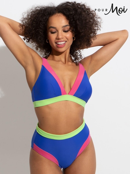 Pour Moi Palm Springs Colour Block High Leg Tummy Control Brief (Q38339) | 85 LEI
