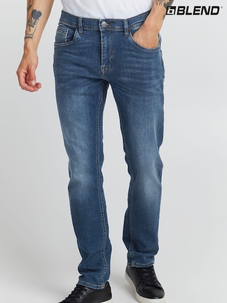 Blend Blue Regular Denim Jeans In Twister Fit With Vintage Finish (Q38734) | €26