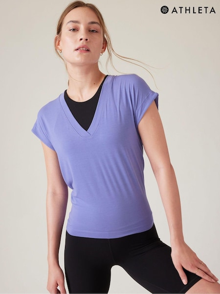 Athleta Purple Explore T-Shirt (Q39665) | €18.50