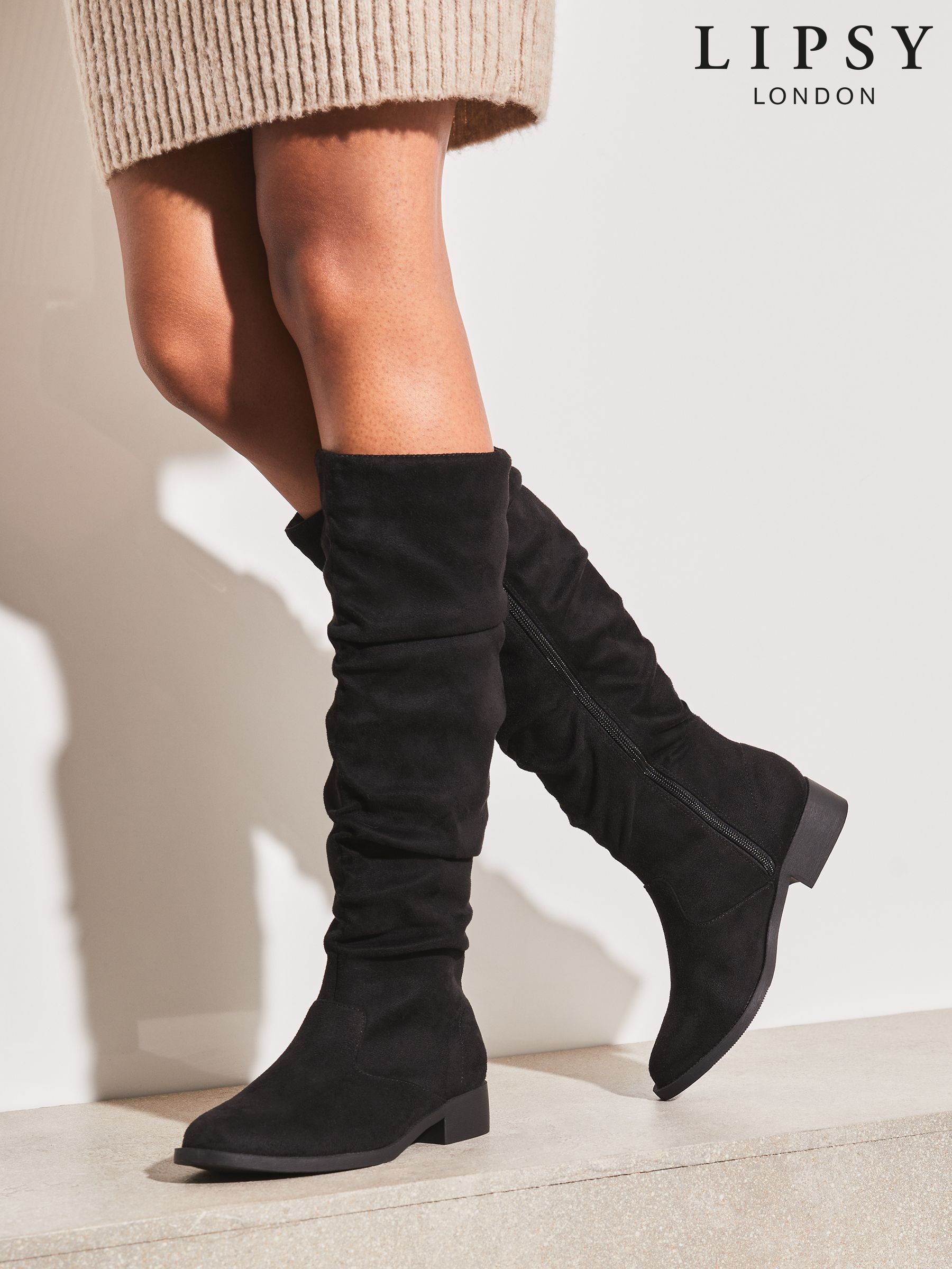 Low heel sock boots shop