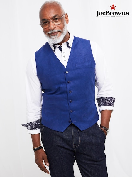 Joe Browns Blue Sensational Smart Waistcoat (Q39795) | €29