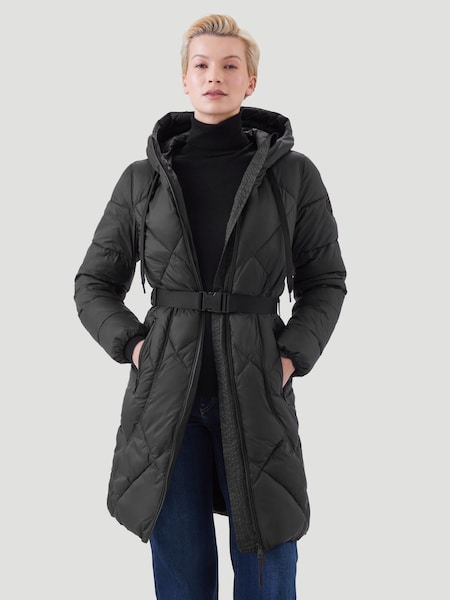 Kaldtvaer Black Mosjoen Quilted Belted Coat (Q40320) | €60