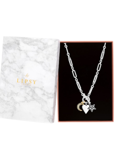 Lipsy Jewellery Black Meaningful Charm Necklace - Gift Boxed (Q41962) | €19