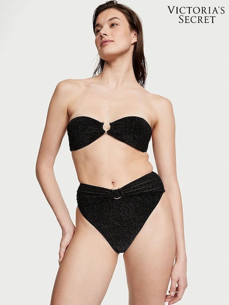 Victoria's Secret Nero Black Strapless Shimmer Swim Bikini Top (Q42245) | €22