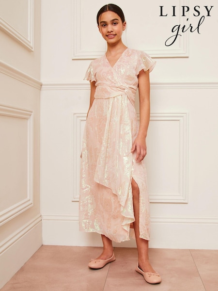 Lipsy Teen Metallic Occasion Maxi Dress (10-16yrs) (Q42726) | ‏184 ر.س.‏ - ‏204 ر.س.‏
