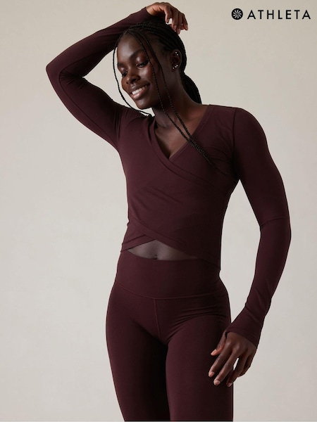 Athleta Purple Transcend Wrap Top (Q43003) | €30