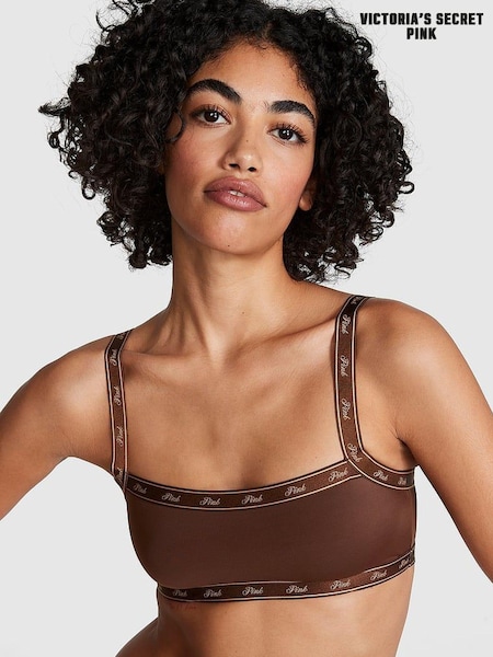 Victoria's Secret PINK Nude Ganache Cotton Logo Bralette (Q43012) | €22
